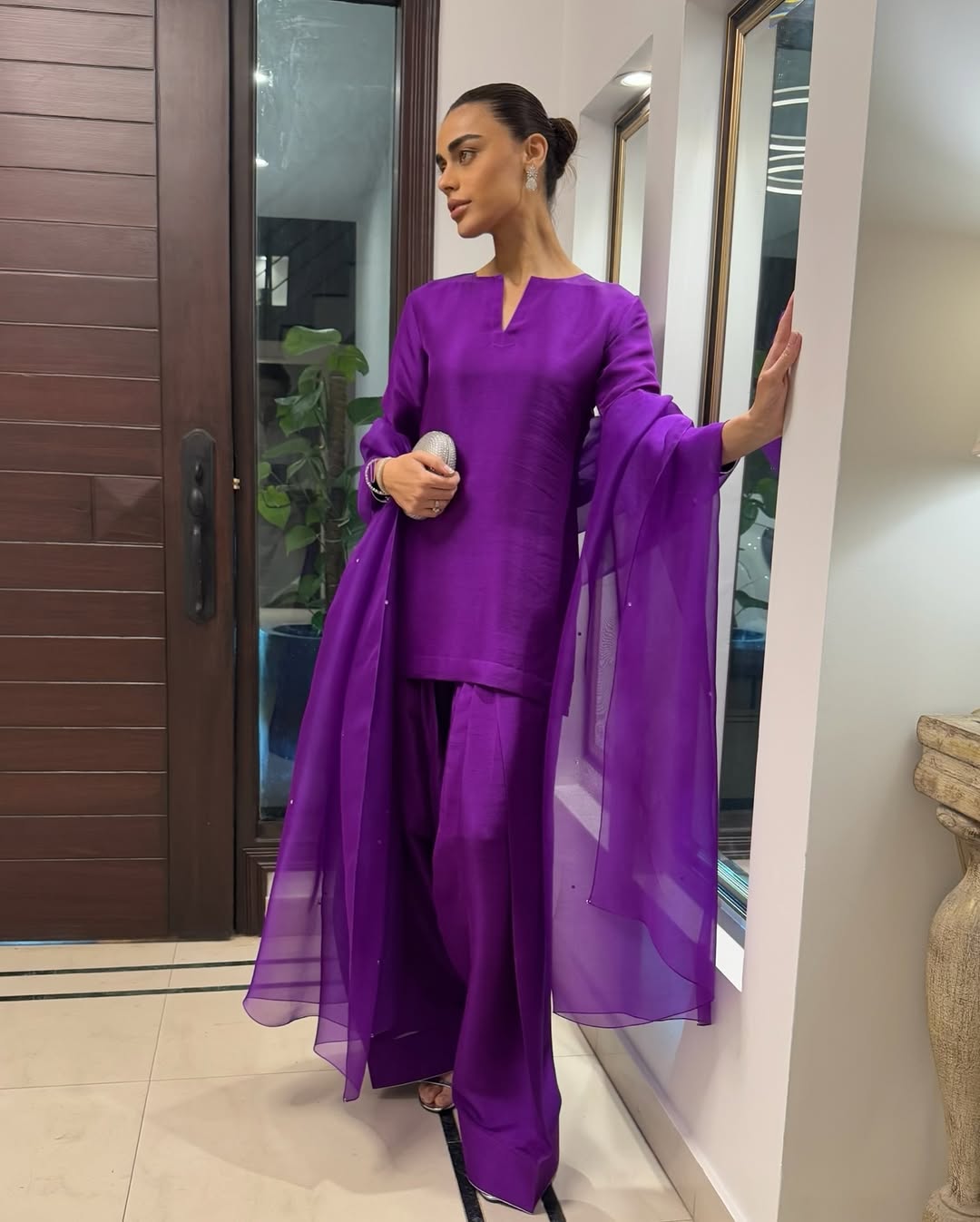 VOGUE SILK-COLLECTION FARSHI PURPLE STITCH