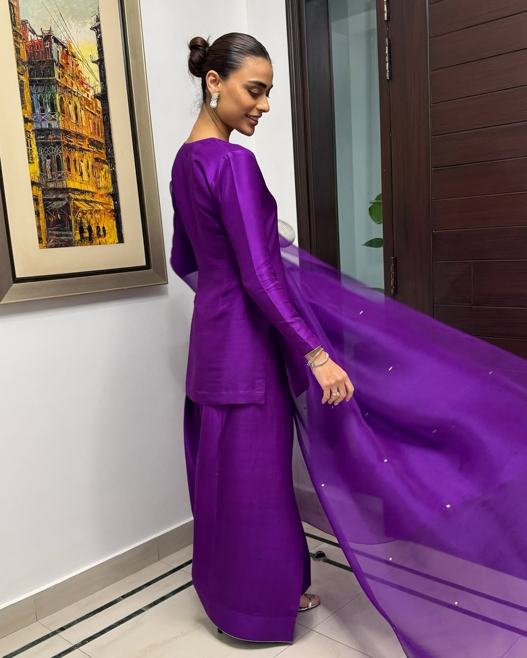 VOGUE SILK-COLLECTION FARSHI PURPLE STITCH