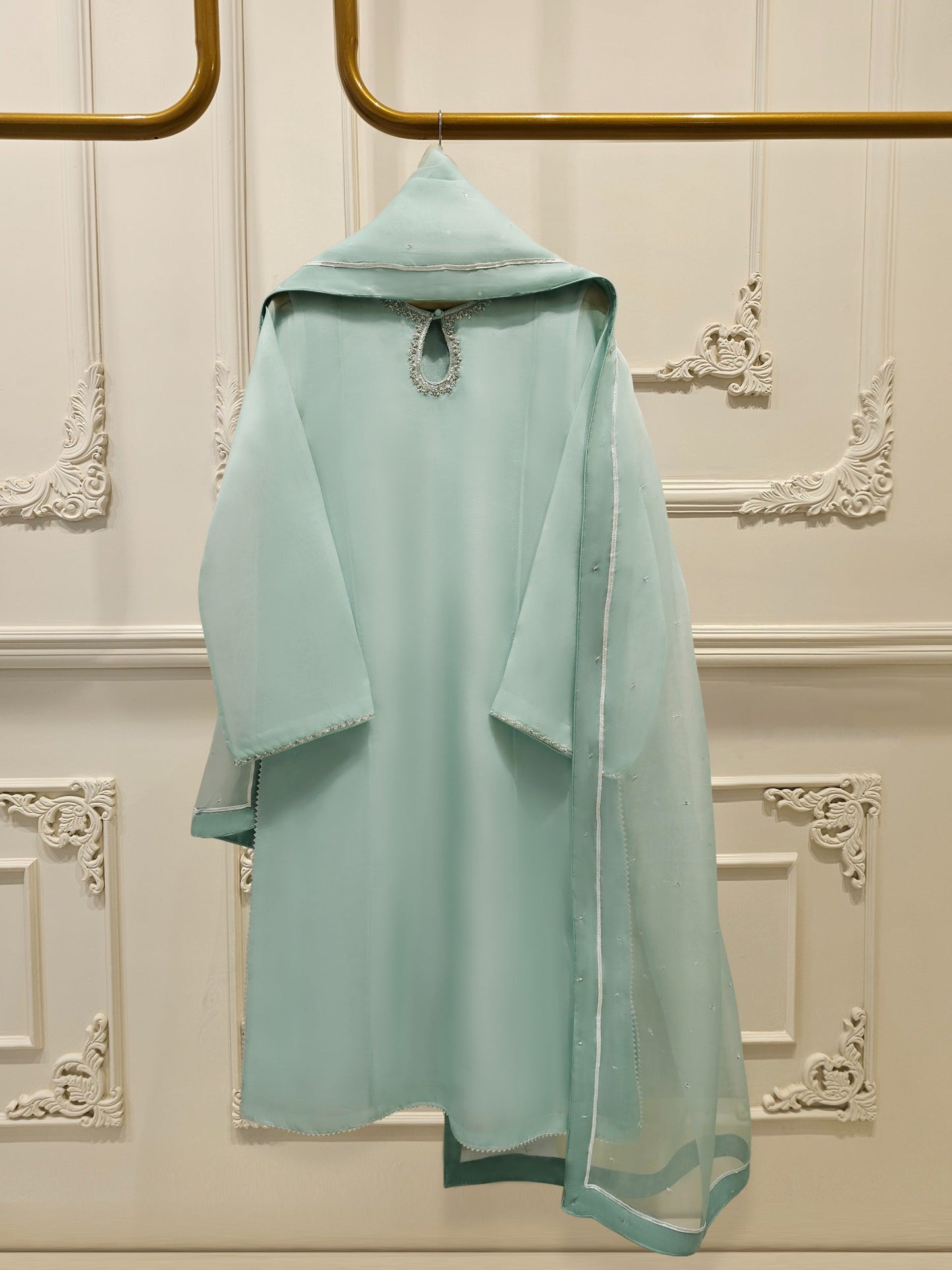 VOGUE ORGANZA-COLLECTION FROZEN BLUE STITCH