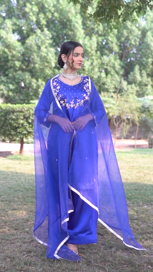 VOGUE SILK-COLLECTION ROYAL-BLUE STITCH