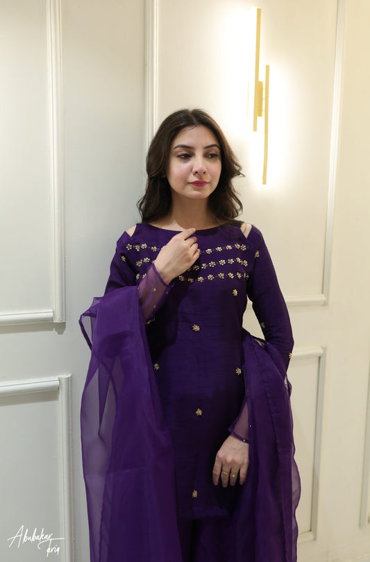 VOGUE SILK-COLLECTION PLUM STITCH