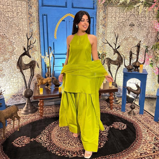VOGUE SILK-COLLECTION FARSHI GREEN STITCH