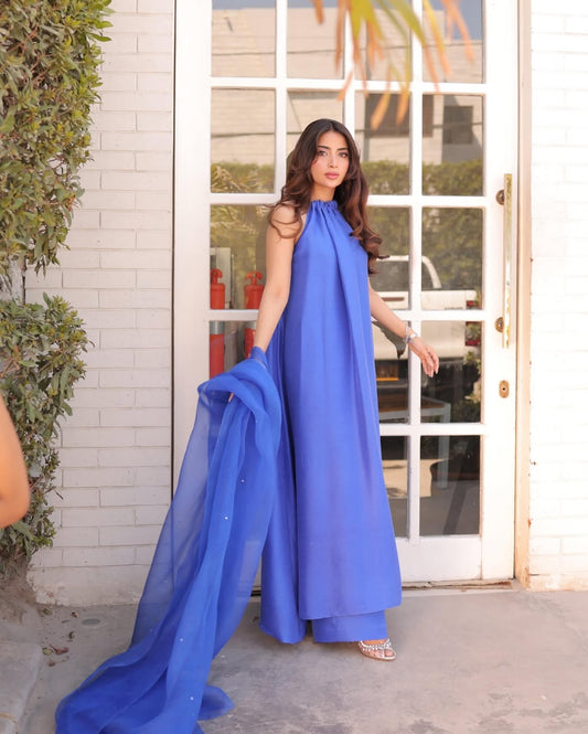 VOGUE SILK-COLLECTION CHANDNI (TEAL BLUE) STITCH