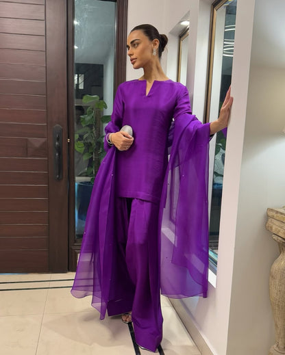 VOGUE SILK-COLLECTION FARSHI PURPLE STITCH