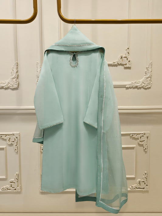 VOGUE ORGANZA-COLLECTION FROZEN BLUE STITCH